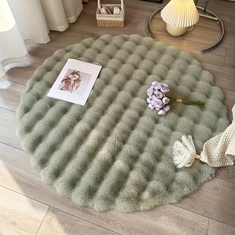 Tapis Rond Moelleux Relief