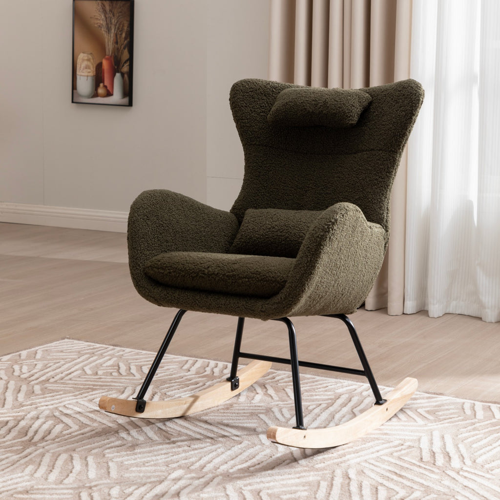 Versatile Lounge Chair, Rocking Chair, Relaxing Rocking Chair – Perfect for Garden, Living Room, Patio, and Balcony – Modern and Sleek Design