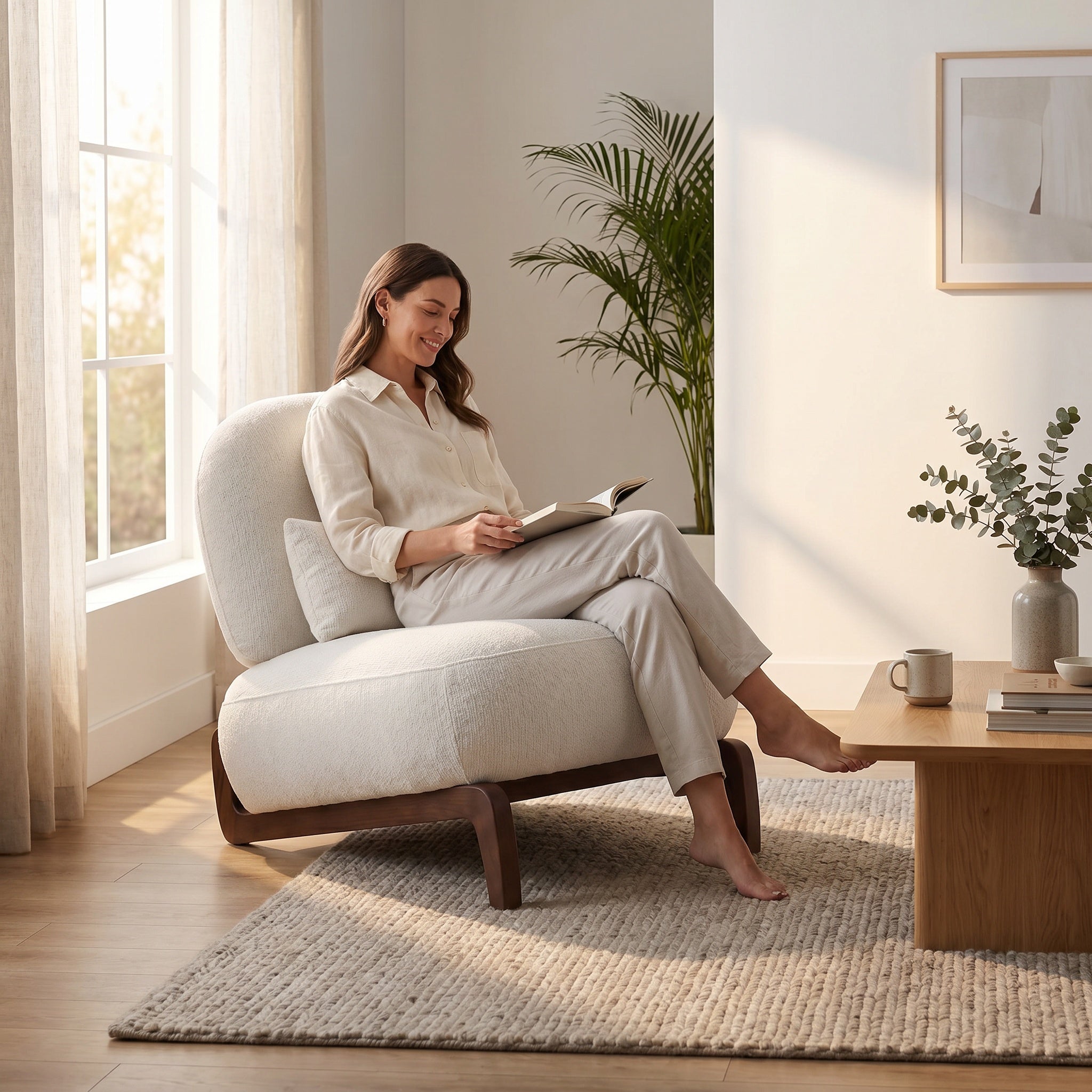 Fauteuil relax incliné avec coussin