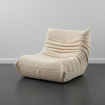 Fauteuil Lazy en Velours Teddy