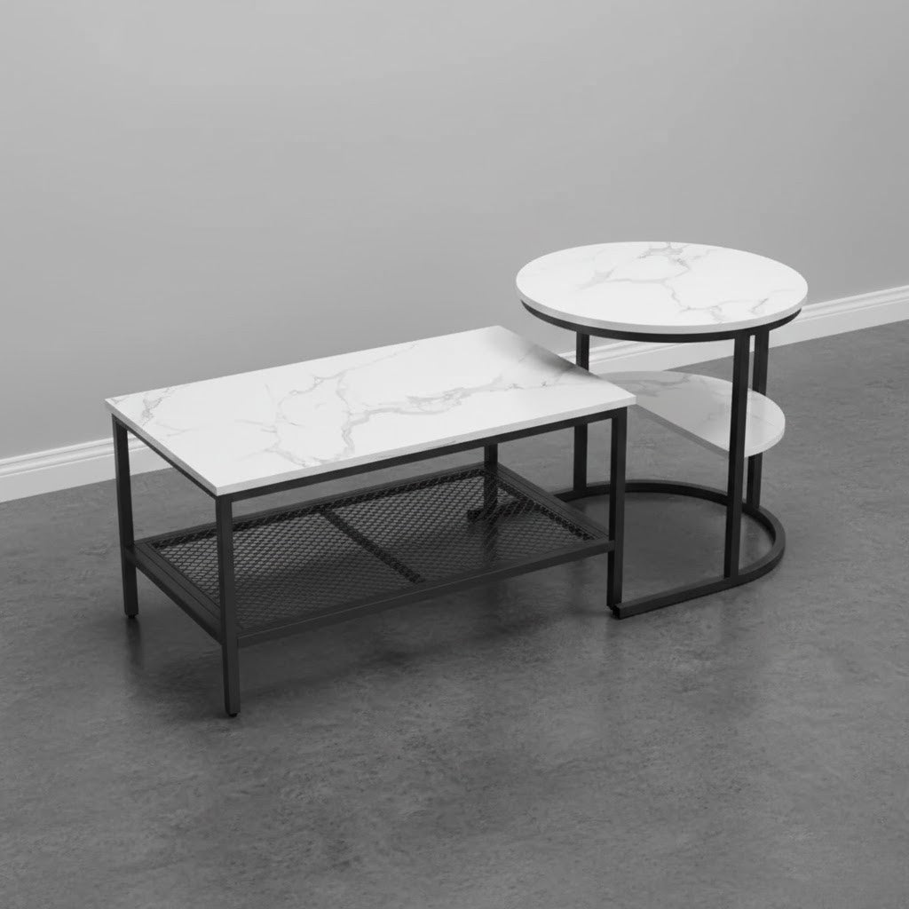 Tables d’appoint marbre Blanc