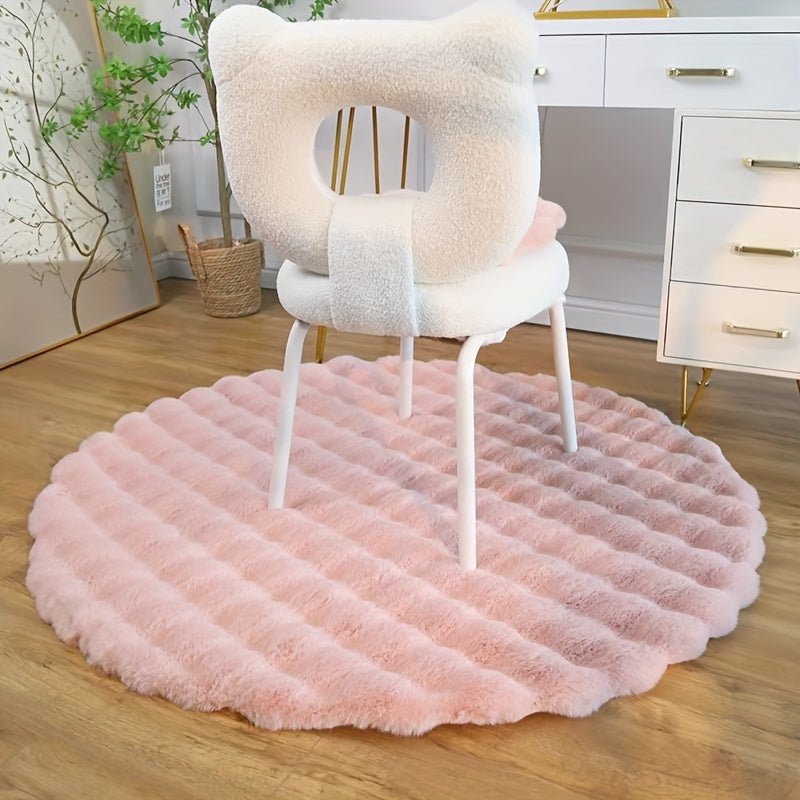 Tapis Rond Moelleux Relief