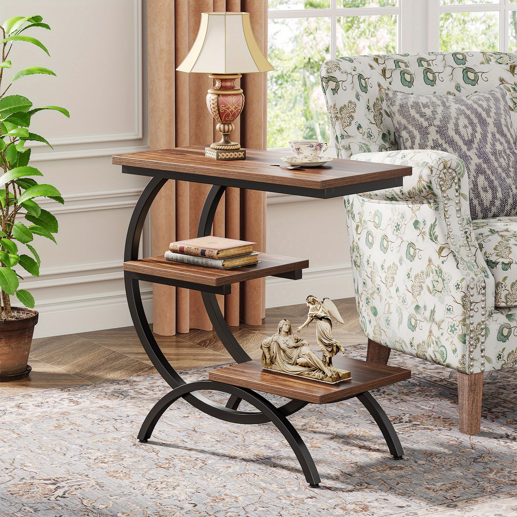 Table d’Appoint en Bois Forme C