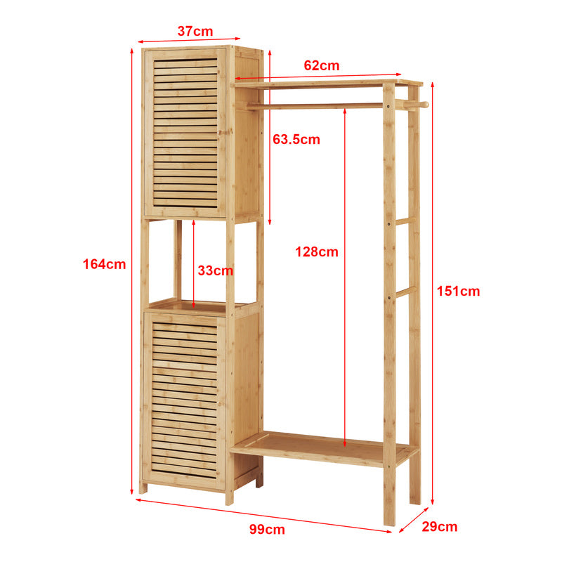 Penderie Bambou Oldsum 164x99x29 cm