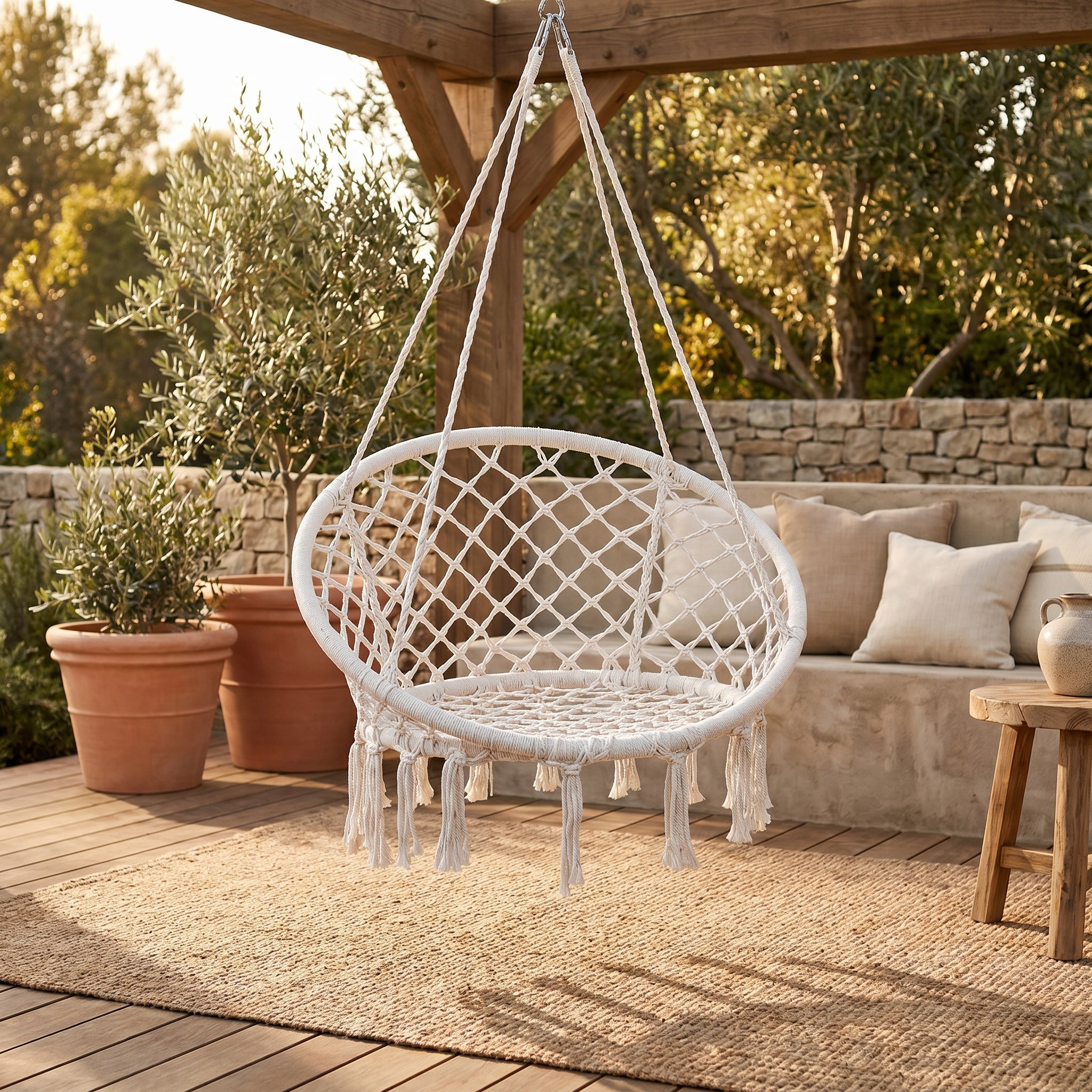 Chaise suspendue macramé