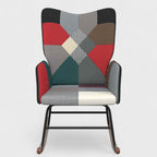 Patchwork Fabric Rocking Chair
