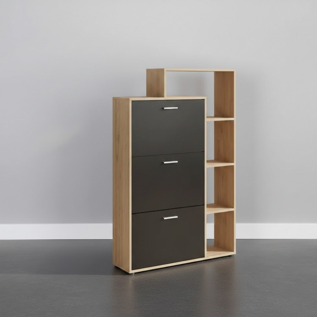 Meuble à chaussures hêtre noir