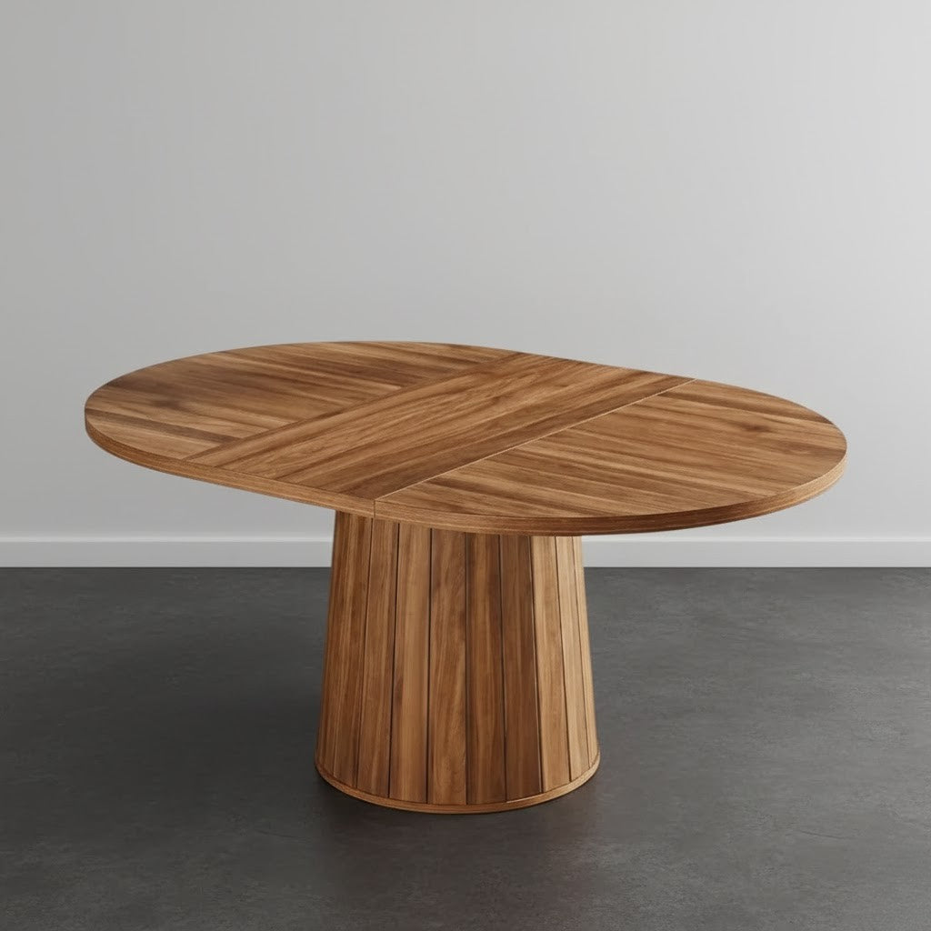 Table ovale en bois massif