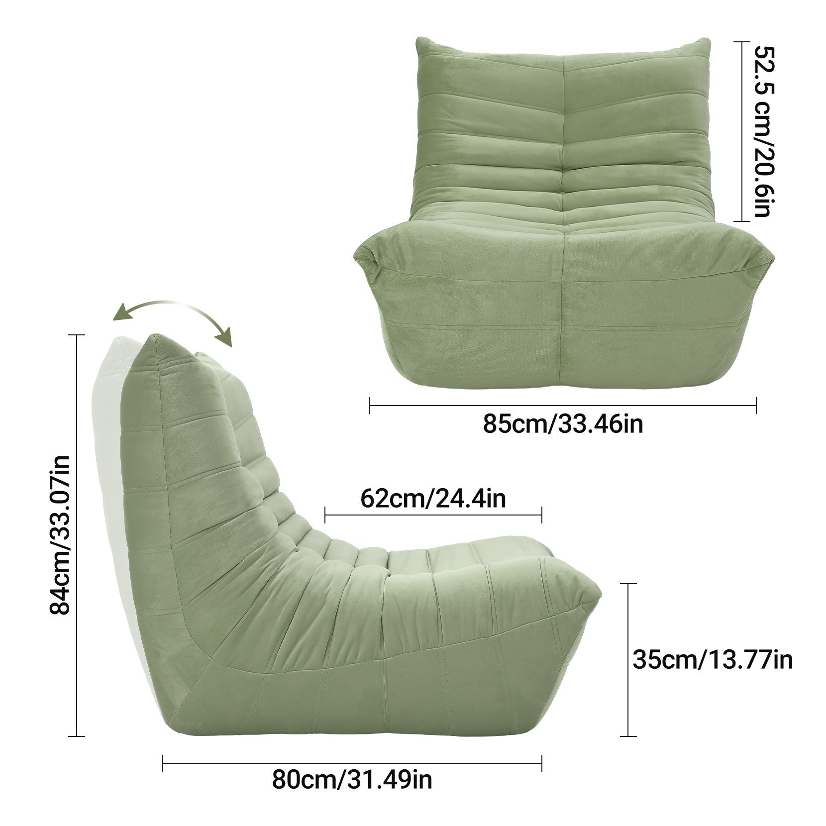 Fauteuil Sol en Suède Confortable