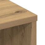 Vidaxl Oak Headboard, Reconstituted Wood – 220 X 19 X 101.5 Cm - Practical Shelf - Bedroom Organizer - Smooth Finish - Minimalist Style - Assembly Required - Multi-Purpose Storage