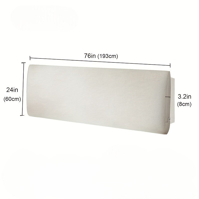 Modern Upholstered Headboard & Wall-Mounted Pillow Cushion with Removable Washable Cover - No Tools Needed, Medium Soft Polyurethane Foam, Multi-functional Backrest For Bed, Sofa, Machine Washable, Durable & Comfortable, Bed
