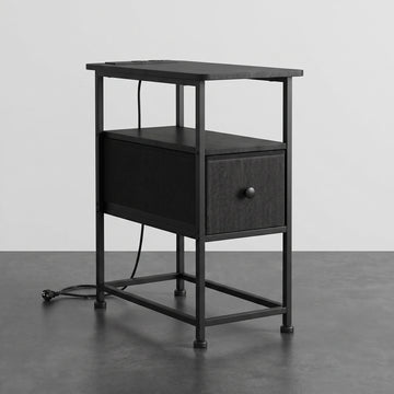 Meuble d’appoint industriel en bois et métal