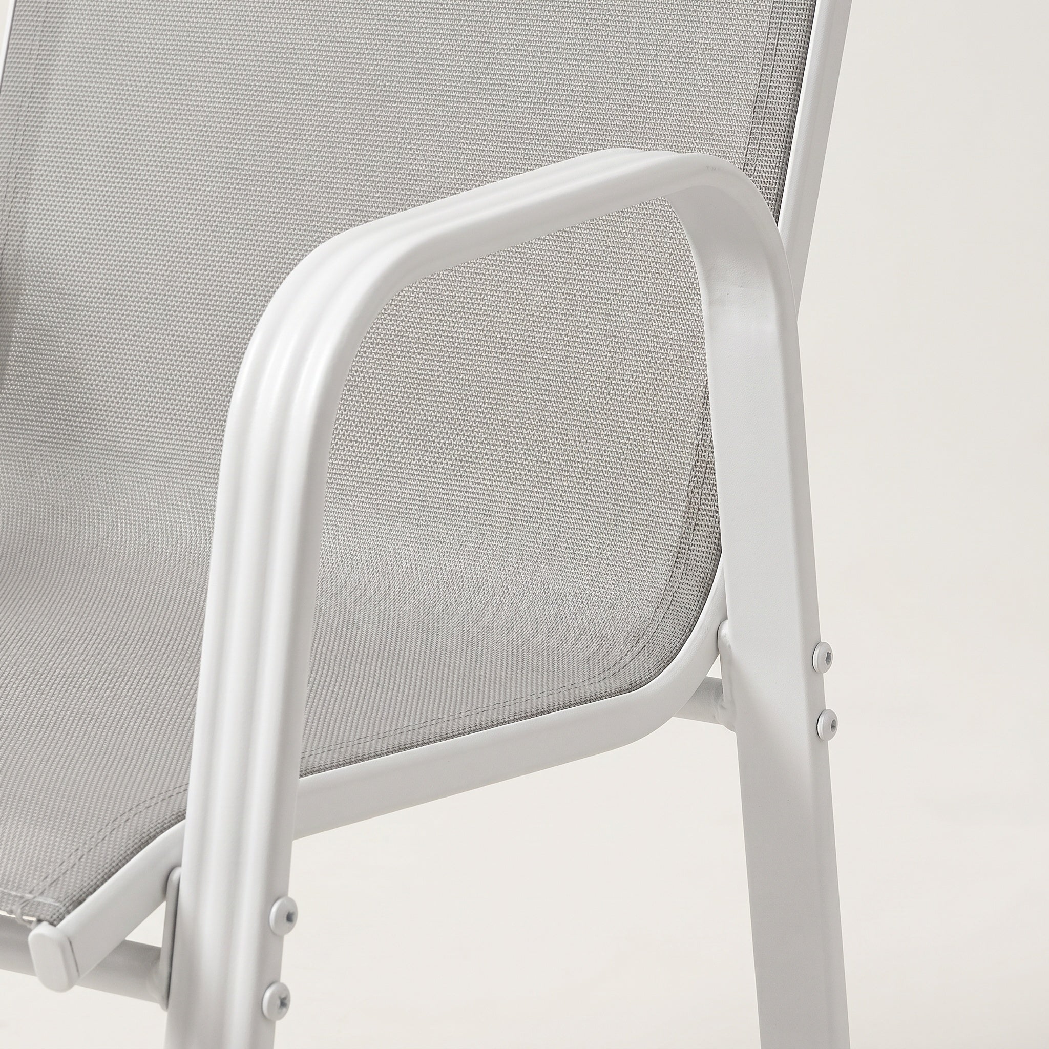 Lot de 4 chaises gris de jardin