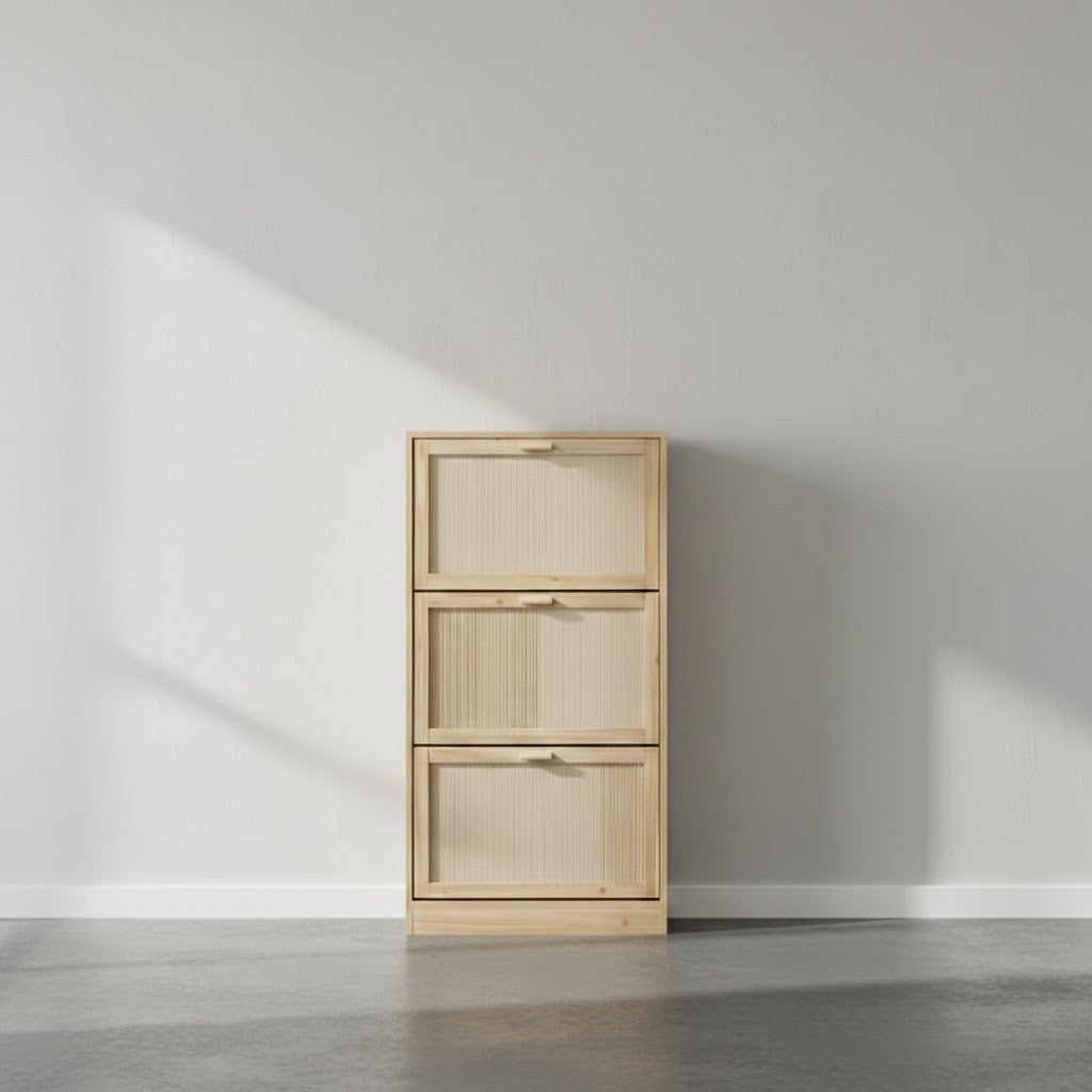 Meuble à chaussures naturel bambou