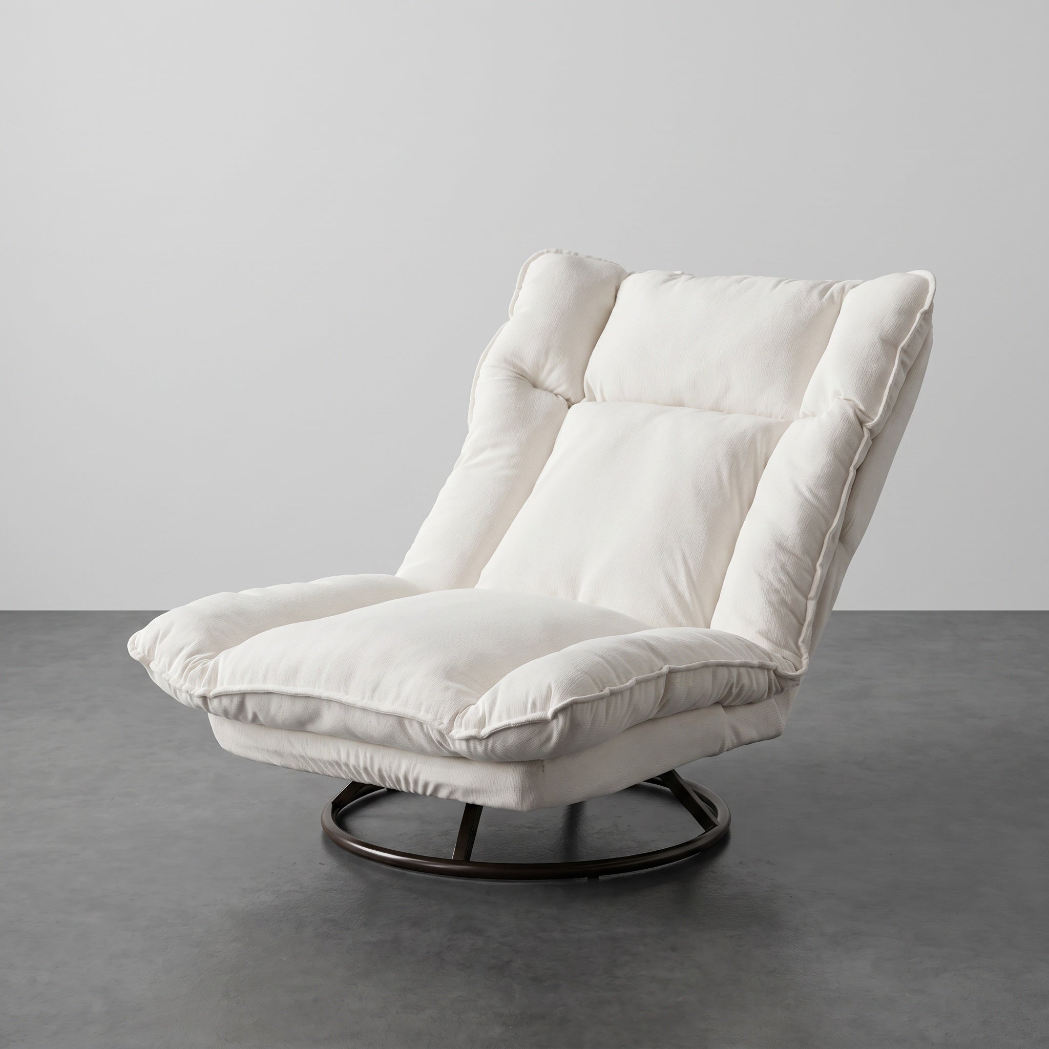 Chaise longue relax extérieure avec coussins épais