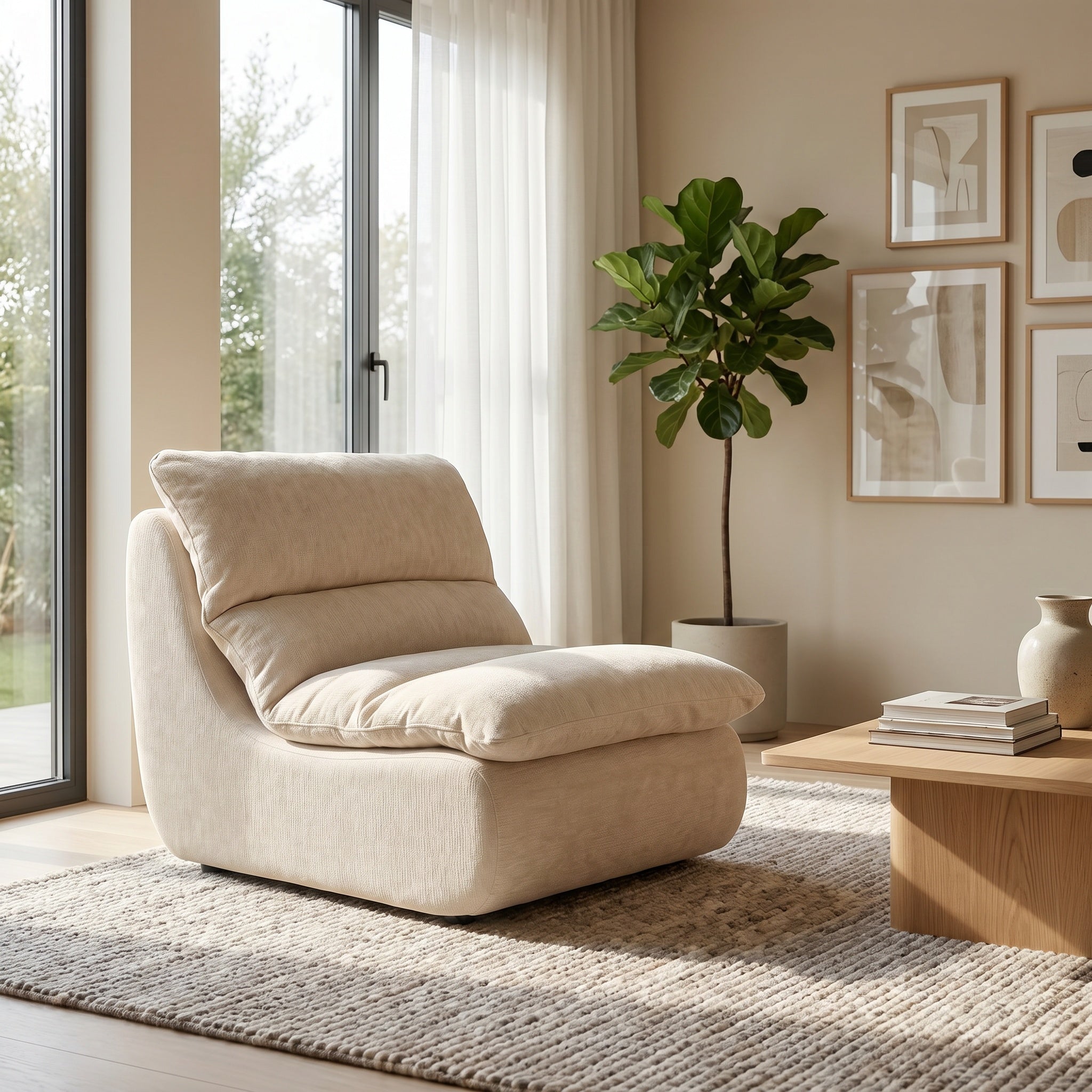 Fauteuil de relaxation matelassé
