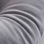 Luxury Crystal Velvet Bed Cushion with Plush Filling - Extra Long Headboard Support & Lumbar Pillow, Zipper Closure, All-Season Soft Bed Pillow for Queen/King Size Beds, Elegant Home Decor in Neutral Grey/Beige, Hand Wash Onl