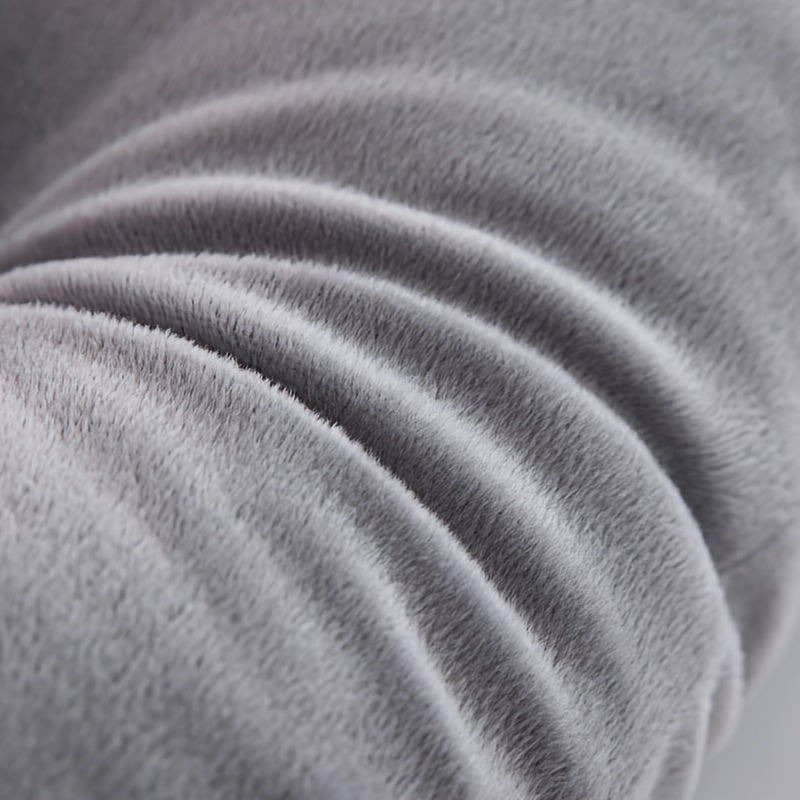 Luxury Crystal Velvet Bed Cushion with Plush Filling - Extra Long Headboard Support & Lumbar Pillow, Zipper Closure, All-Season Soft Bed Pillow for Queen/King Size Beds, Elegant Home Decor in Neutral Grey/Beige, Hand Wash Onl