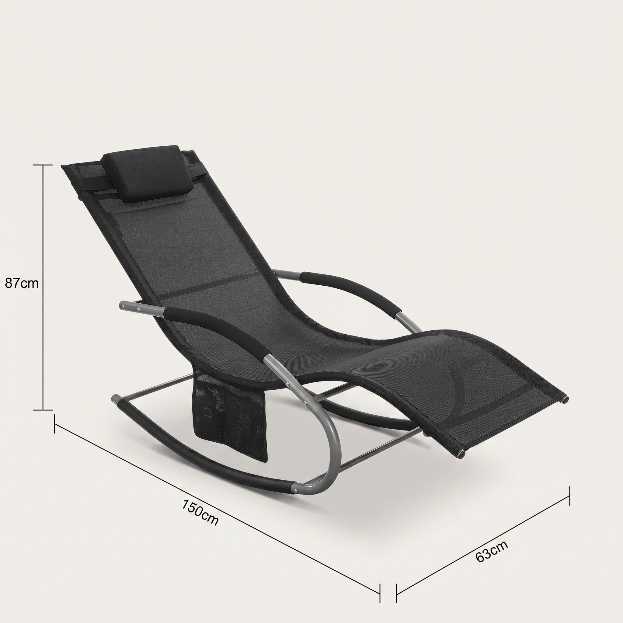 Transat à bascule avec coussin