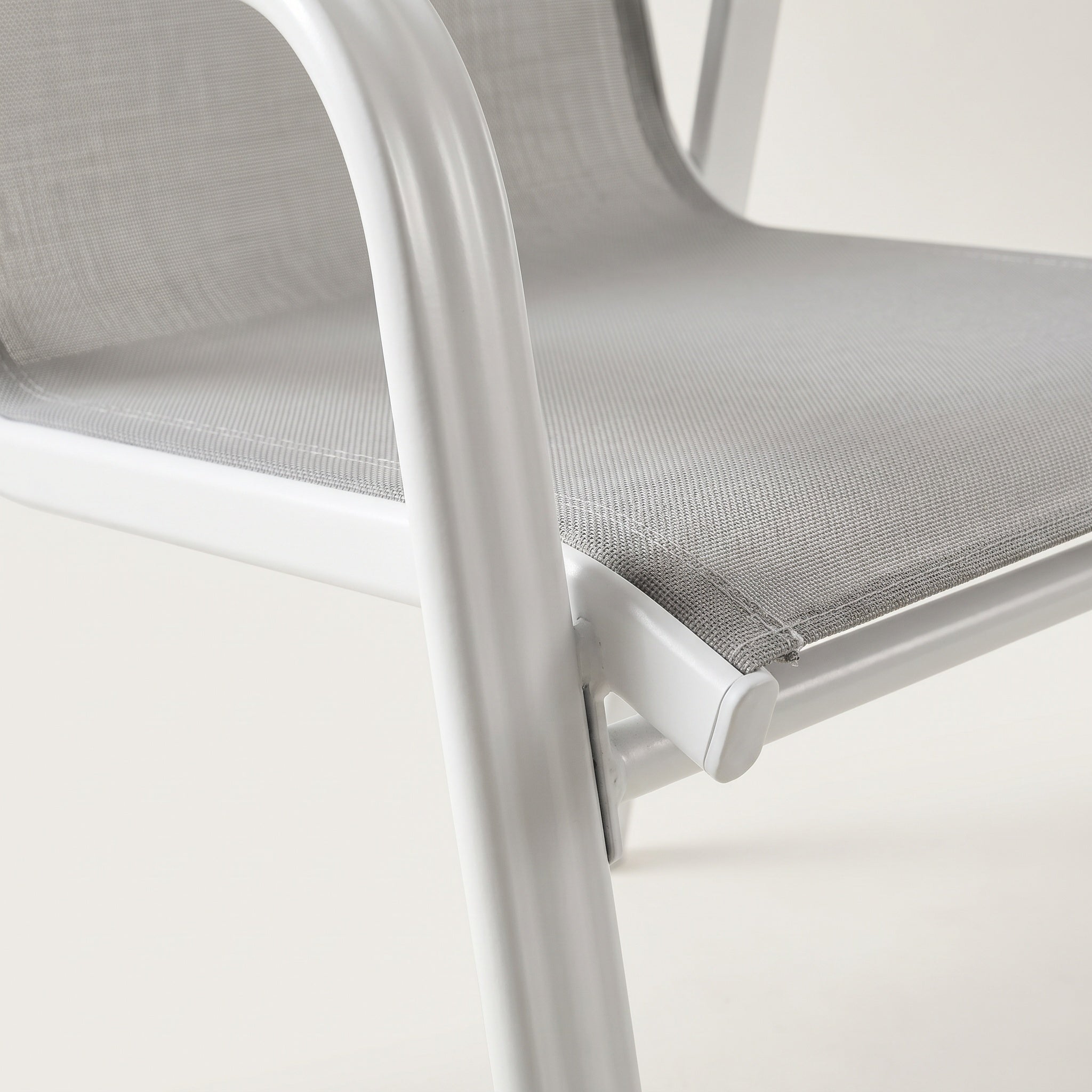 Lot de 4 chaises gris de jardin