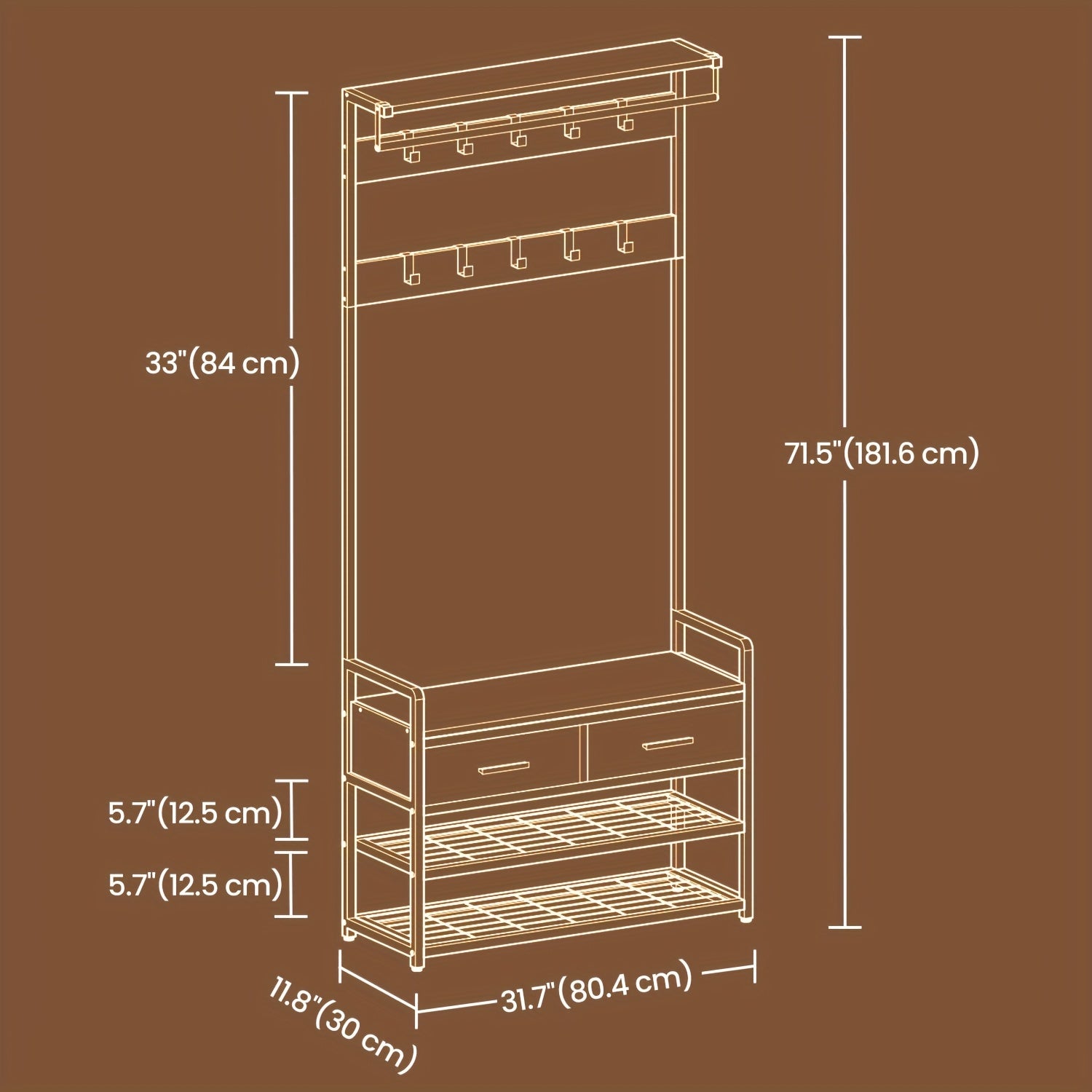 Portemanteau Banc avec Rangement