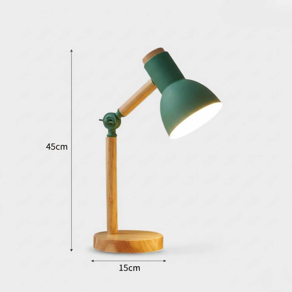 Lampe de table scandinave en bois moderne