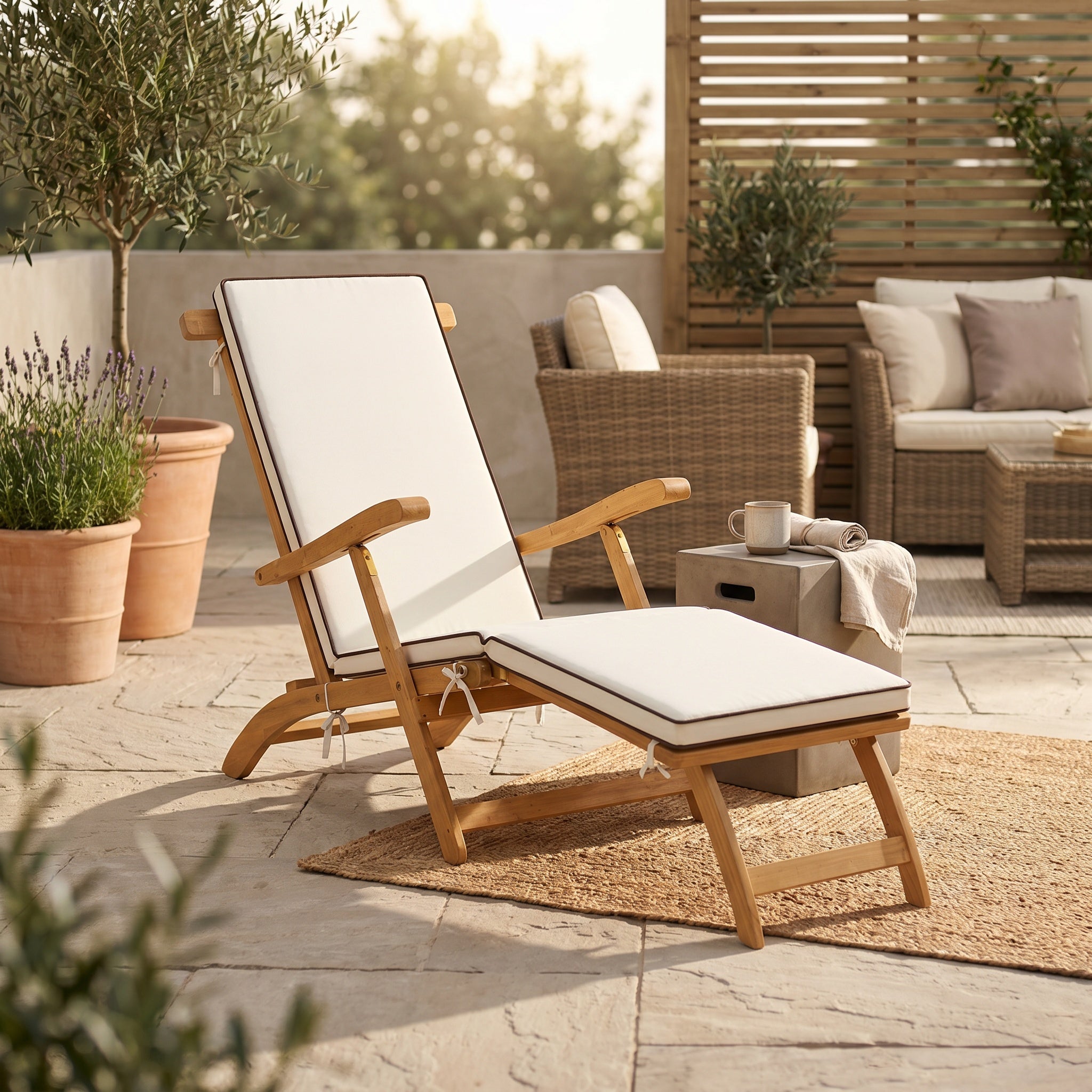 Transat inclinable avec coussin