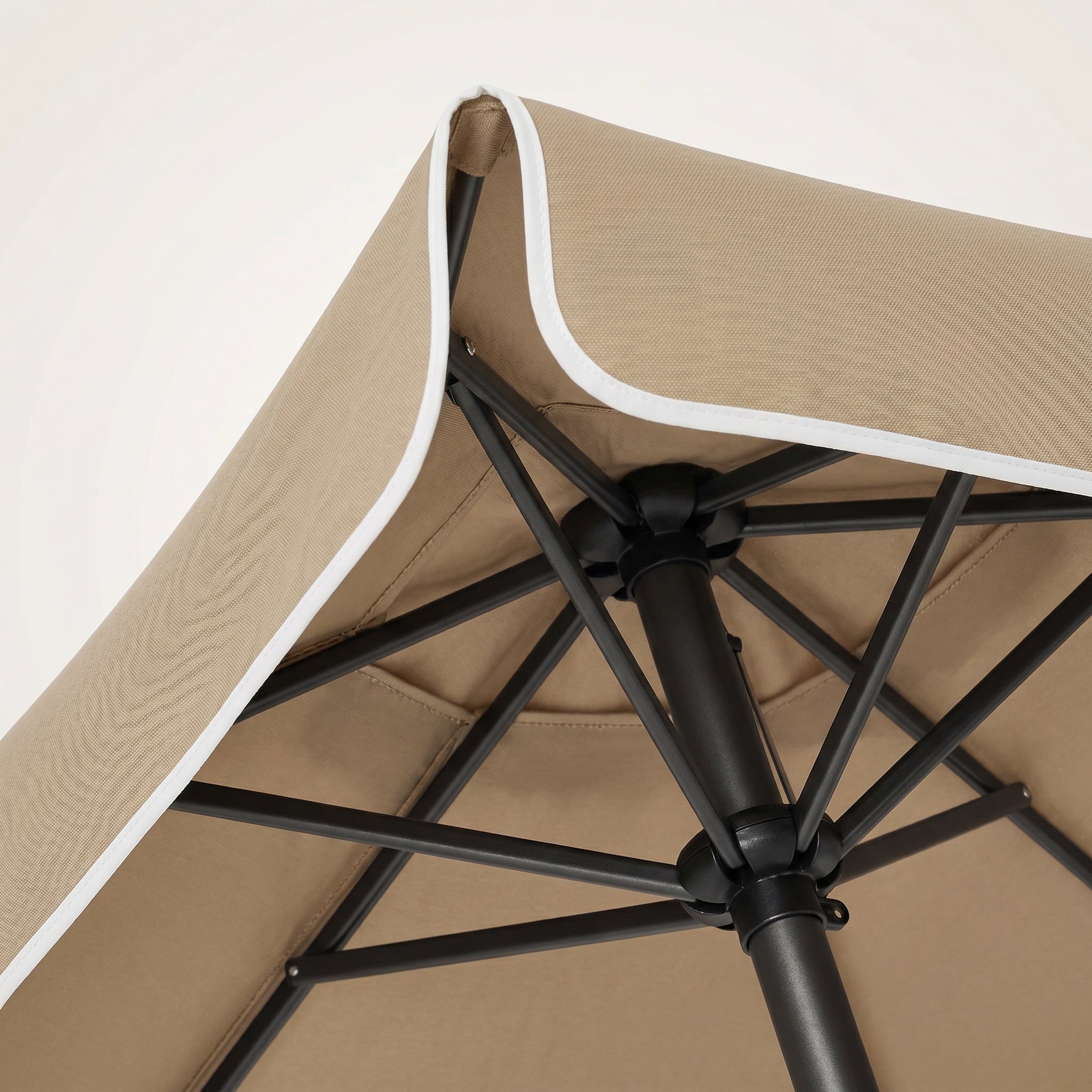 Parasol droit aluminium toile manivelle