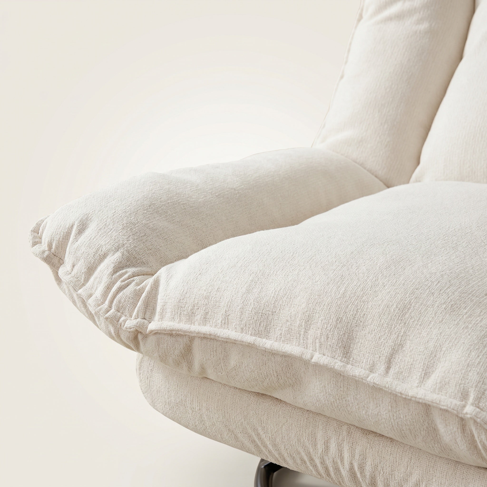 Chaise longue relax extérieure avec coussins épais