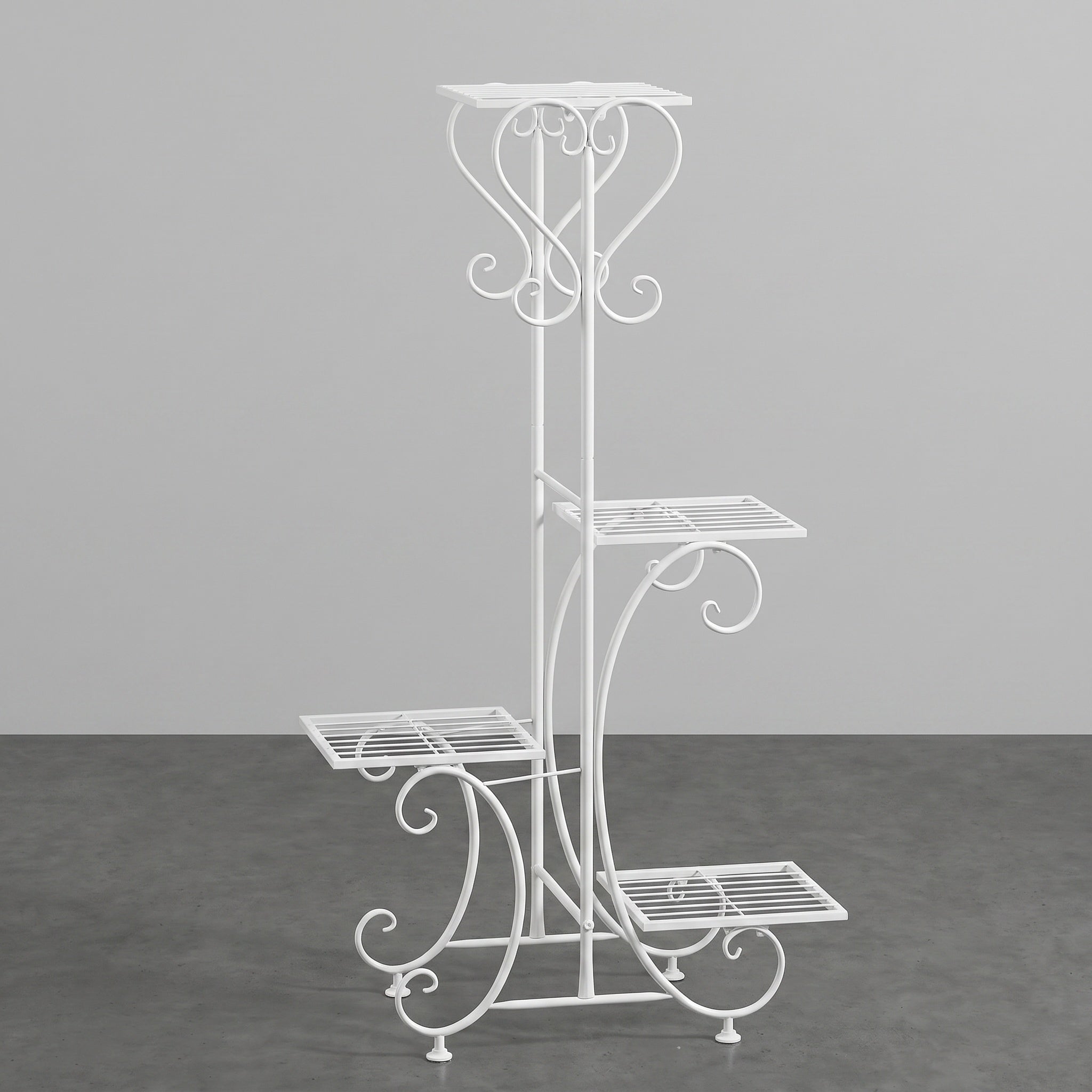 Étagère pour plantes en métal style rétro