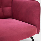 Lounge Chair, Armchair, Linen Look, Quiet Chair, Lounge Chair with High Load Capacity for Bedroom, Living Room. Rocking Chair Velvet Wine Red.