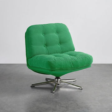 Fauteuil lounge pivotant capitonné