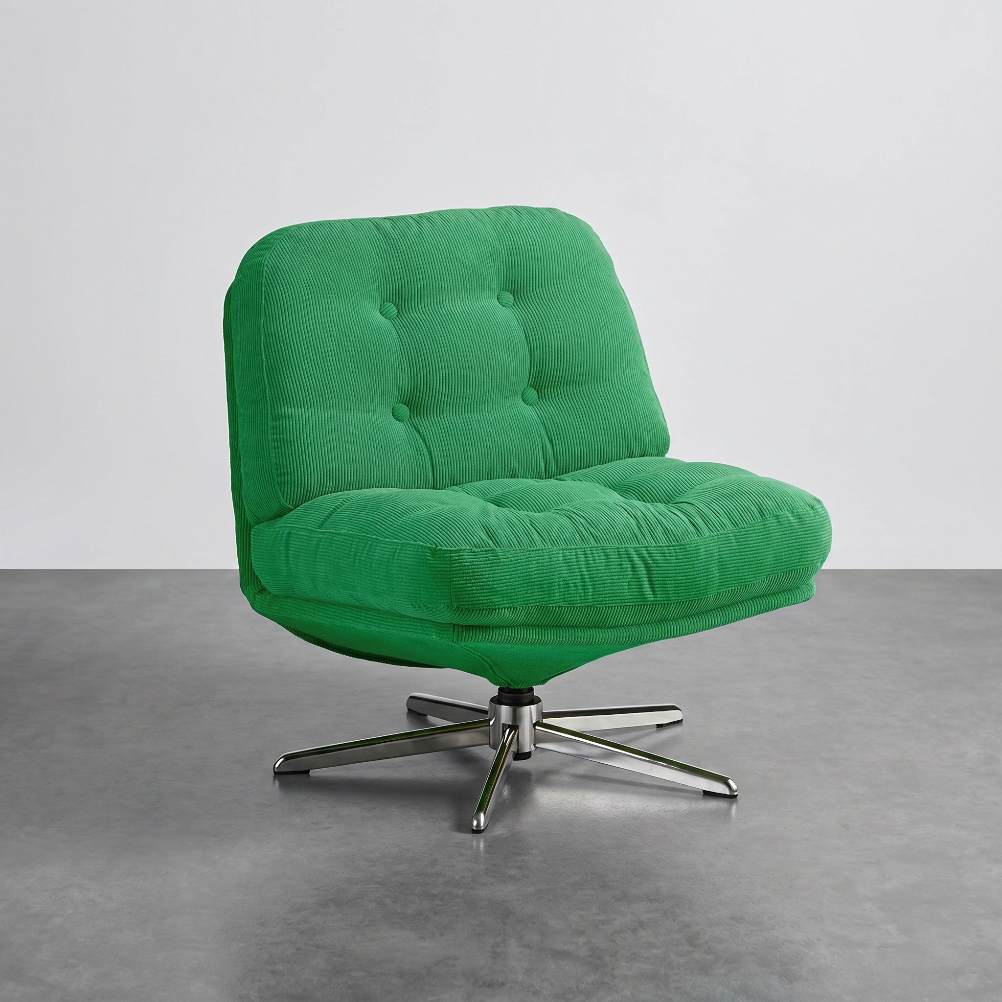 Fauteuil lounge pivotant capitonné