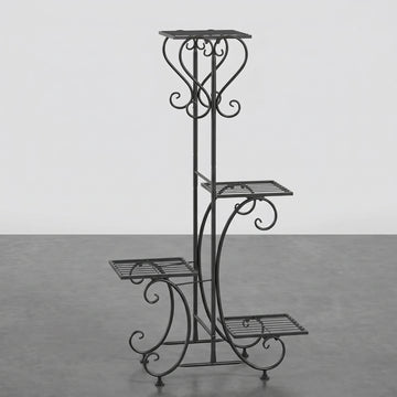 Étagère pour plantes en métal style rétro