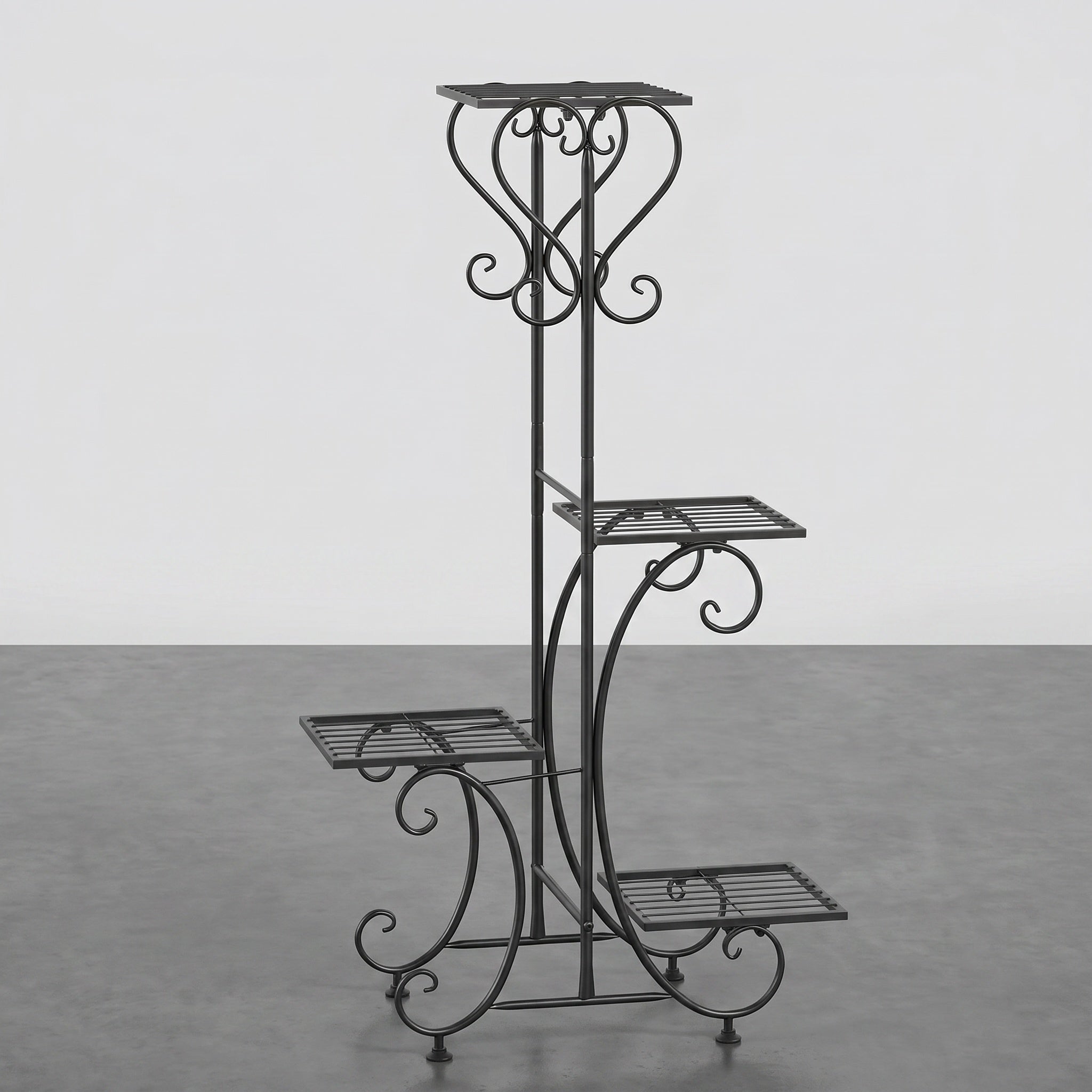 Étagère pour plantes en métal style rétro