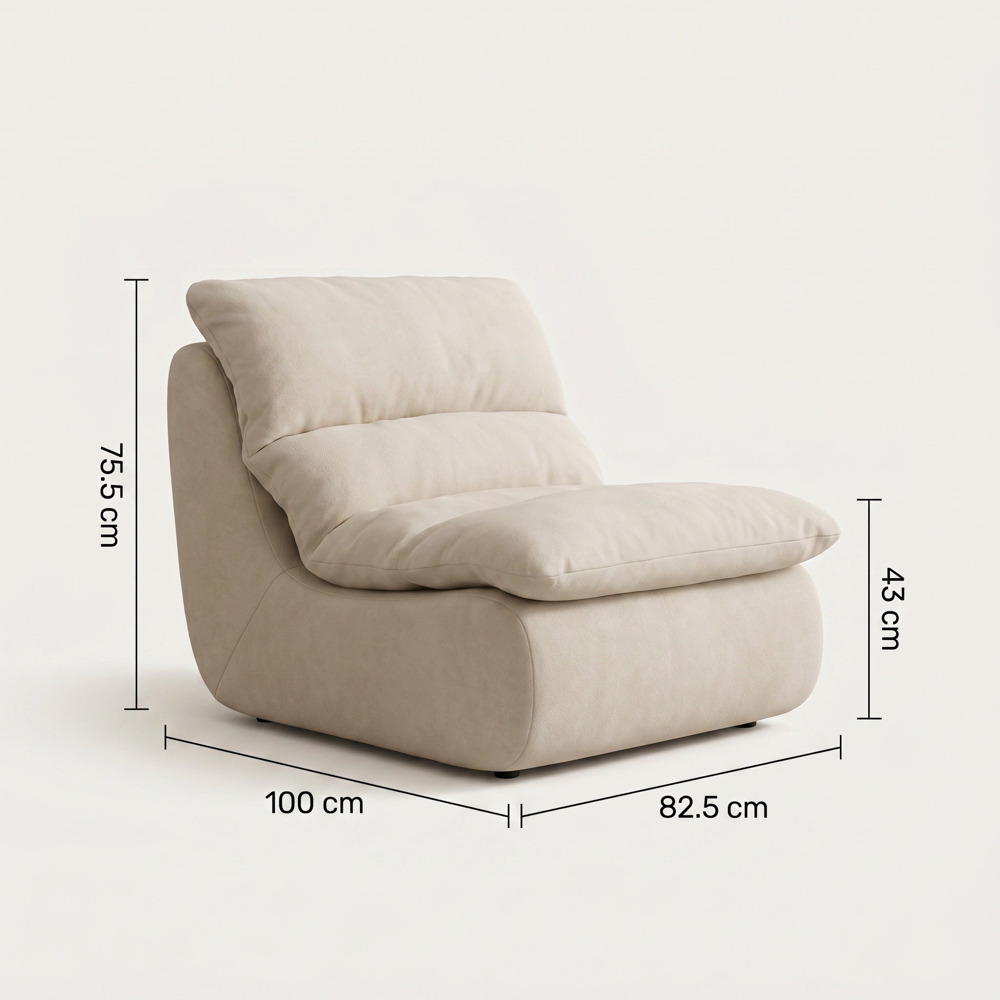 Fauteuil de relaxation matelassé