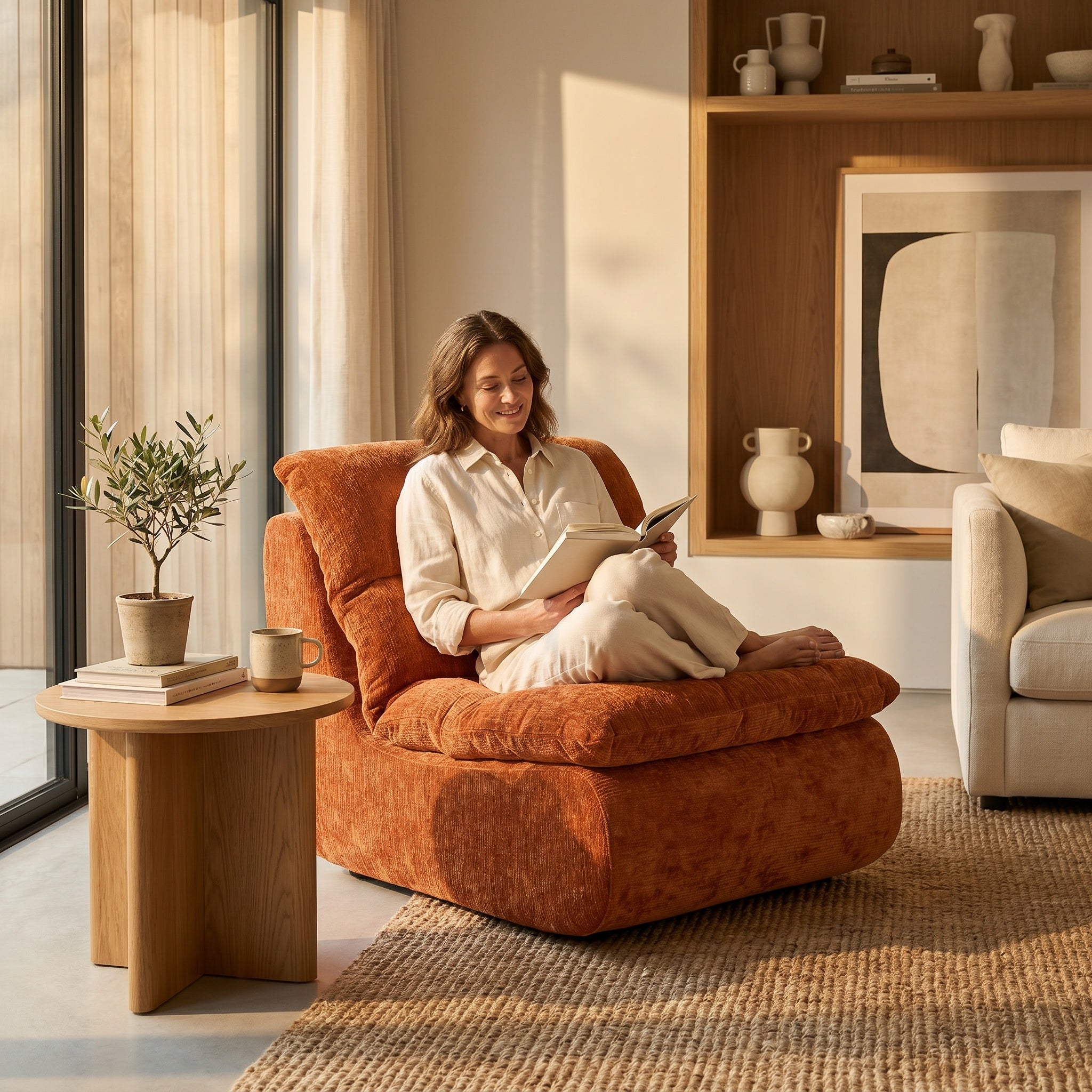Fauteuil de relaxation matelassé
