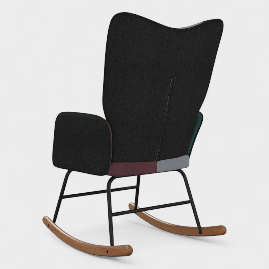 Patchwork Fabric Rocking Chair