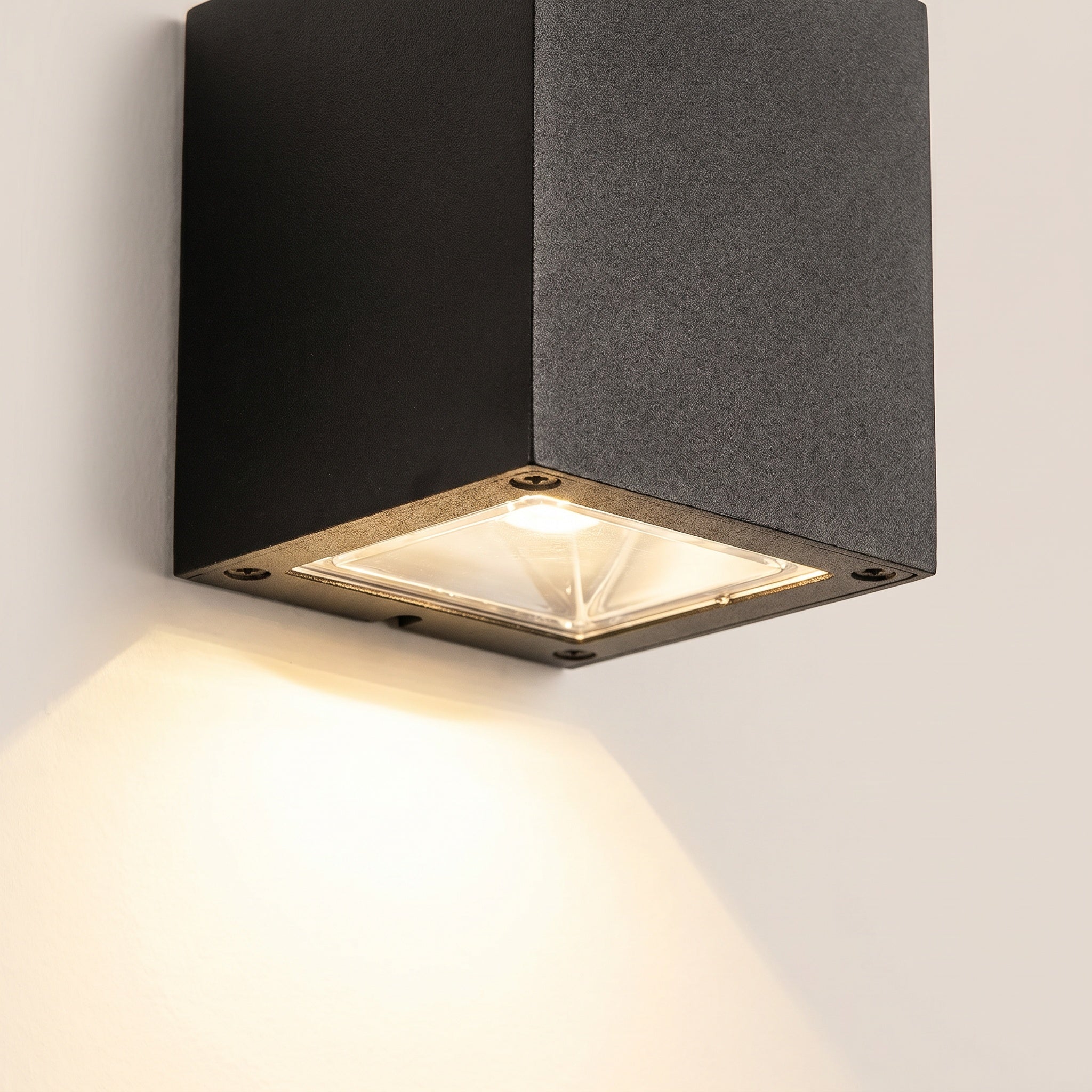 Applique murale extérieure LED moderne noire