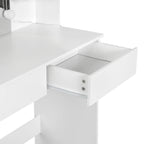 Coiffeuse LED 2 tiroirs 4 étagères