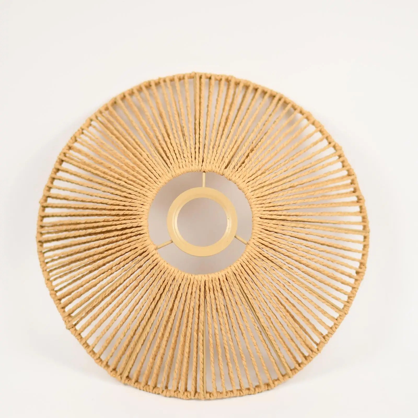 Abat-jour artisanal en corde pour salon et cuisine