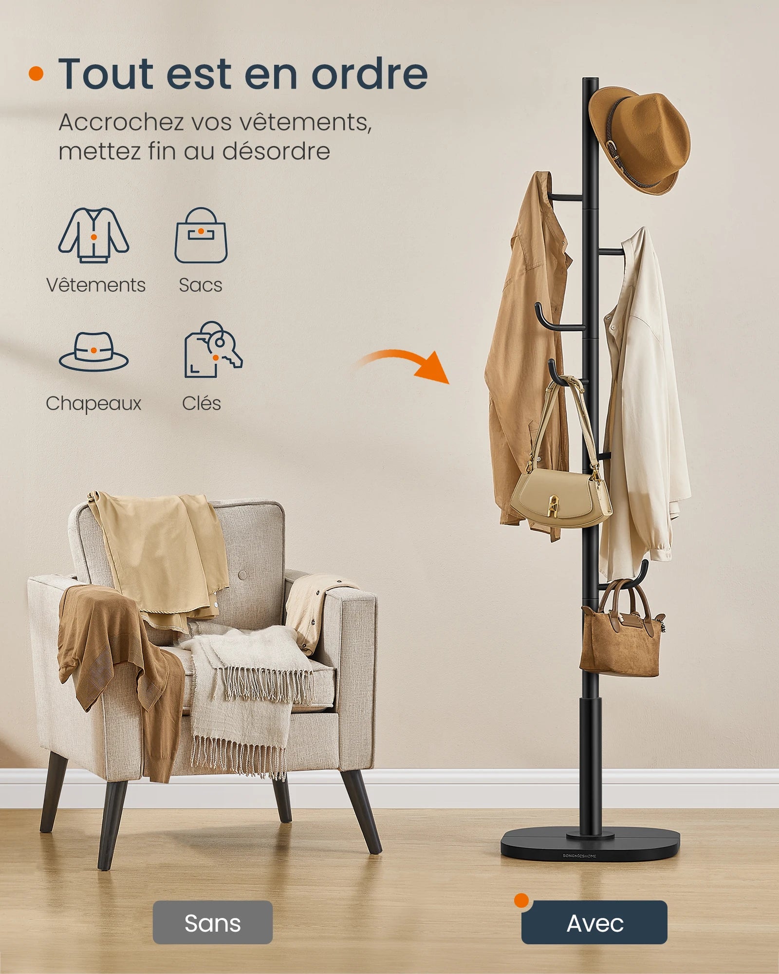 Porte-Manteau sur Pied
