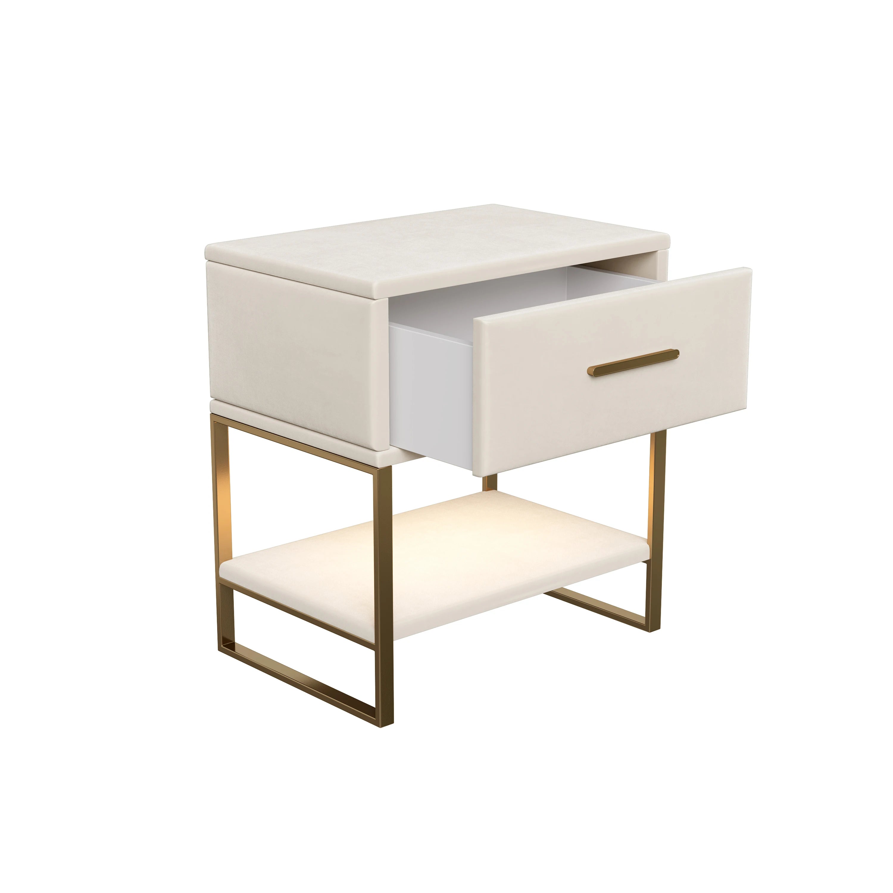 Table de chevet 2 pièces blanche
