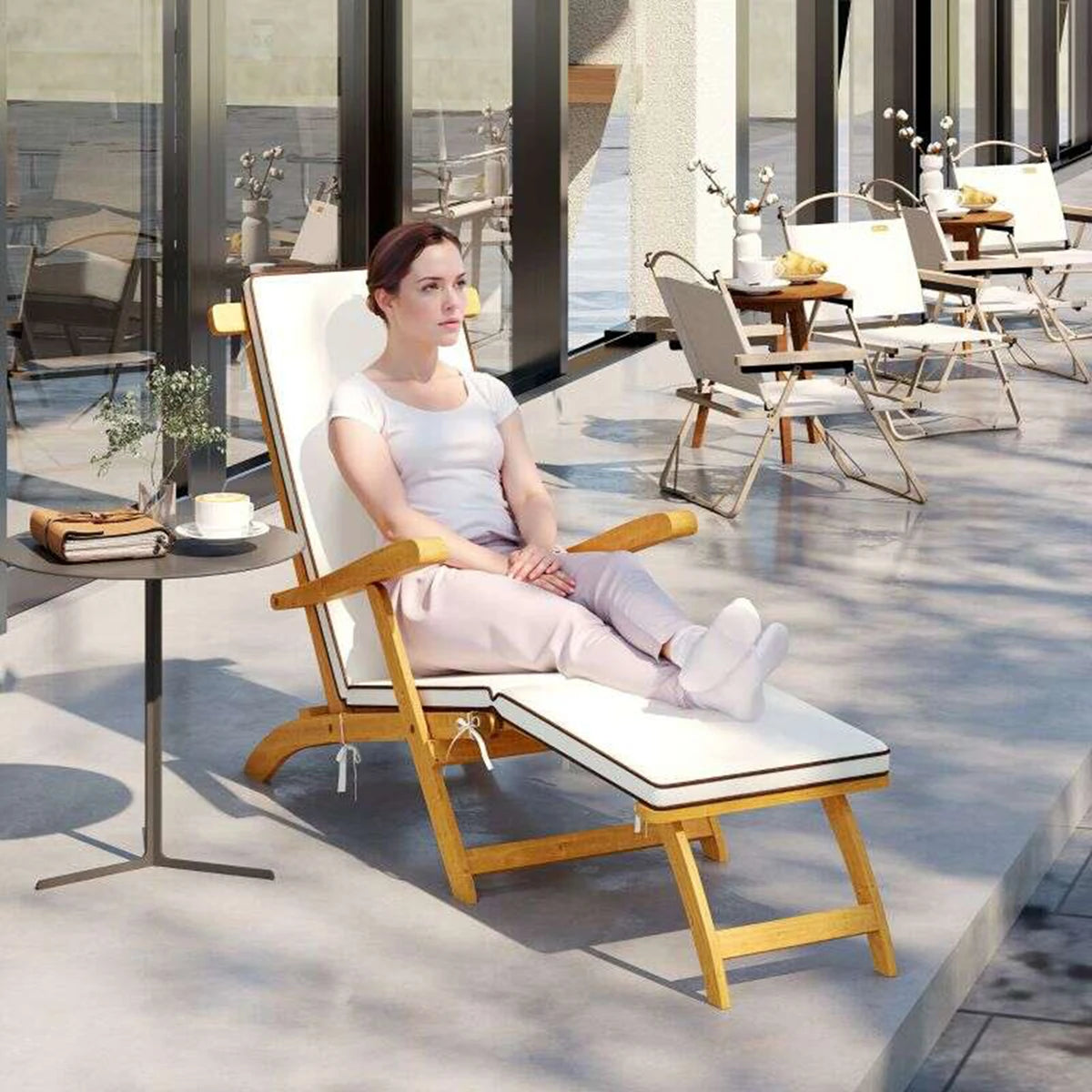 Transat inclinable avec coussin
