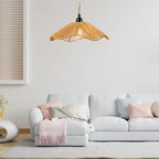 Abat-jour artisanal en corde pour salon et cuisine