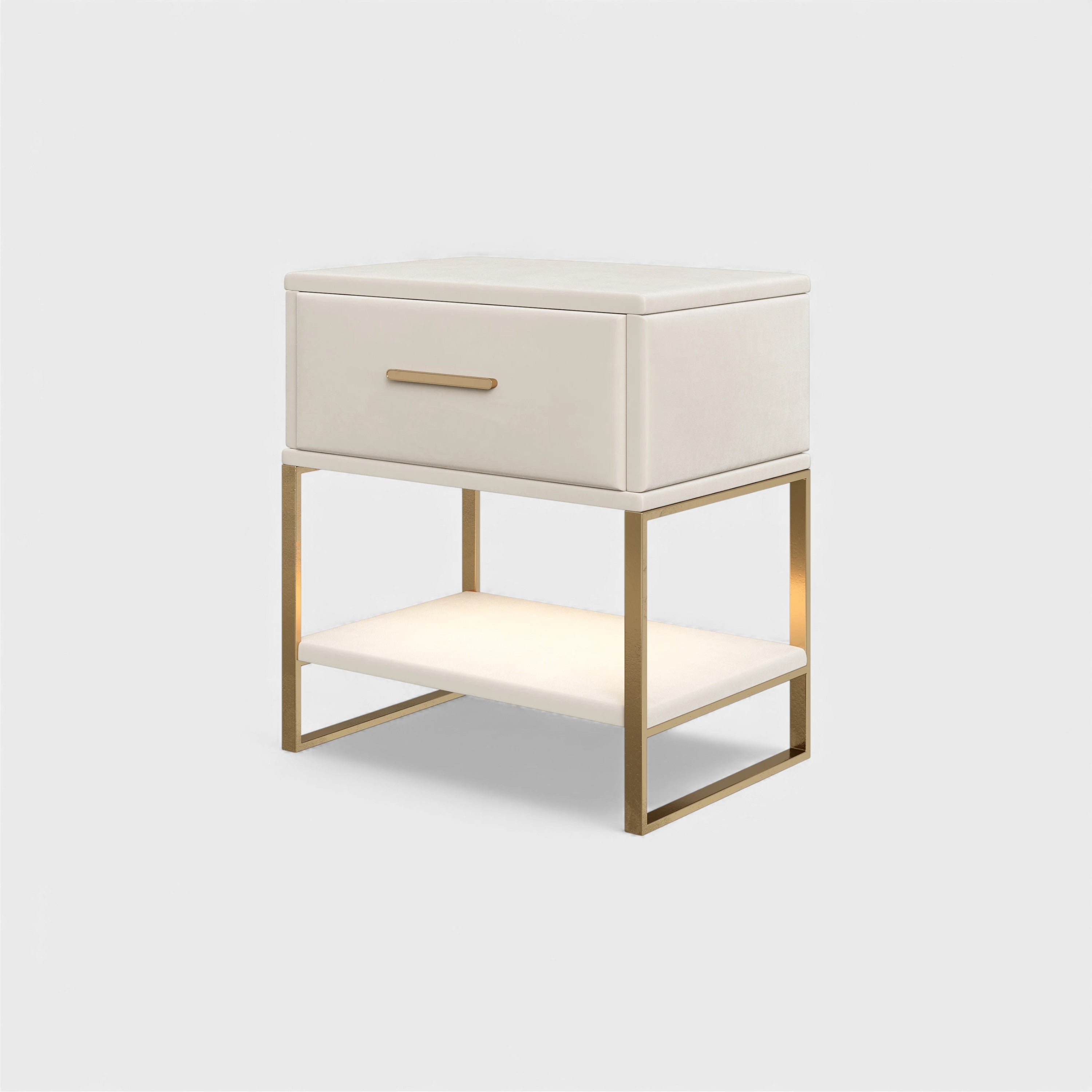 Table de chevet 2 pièces blanche