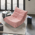 Fauteuil Lazy en Velours Teddy