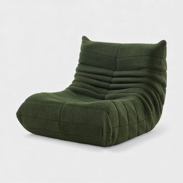 Fauteuil Lazy en Velours Teddy