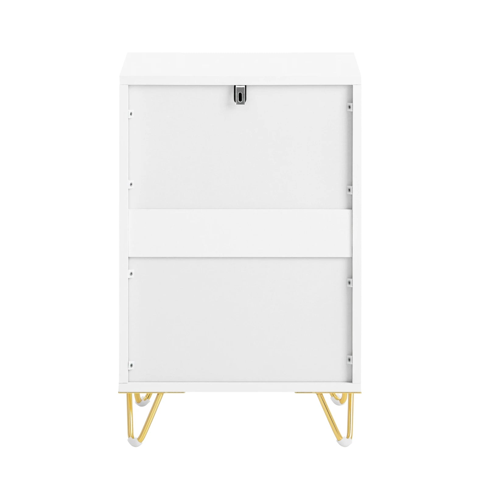 Table de Chevet Rainurée 3 Tiroirs