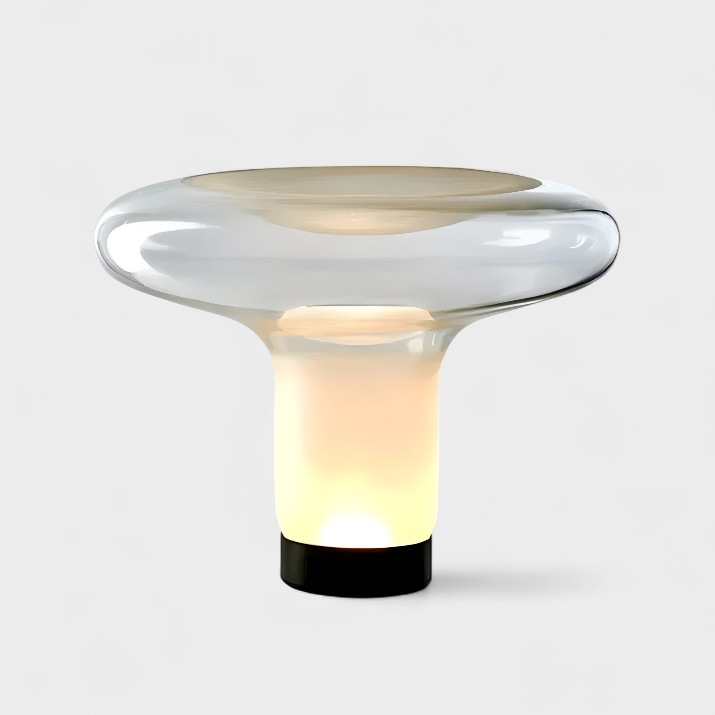 Lampe de chevet moderne et simple forme de champignon en verre